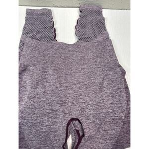 Pink Victoria's Secret Womens Seamless Heather Burgundy Leggings Active Sz Small